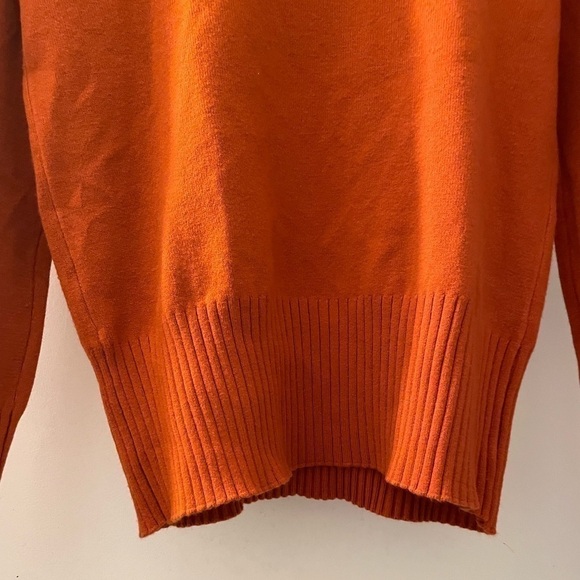 French Connection Burnt Orange long‎ sleeve rollneck sweater size small - Picture 11 of 13